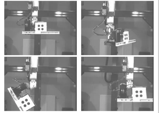 Fig. 2.11:  chantillon de di rentes positions du bras du robot, vu par la cam ra.