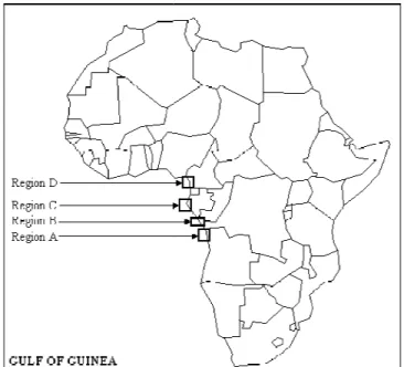 Figure 2. Studied regions in Gulf of Guinea.