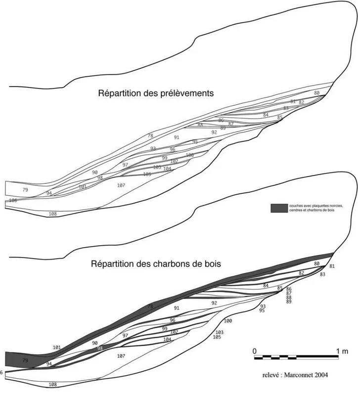 Figure 7: Stratigraphical cut through the backill in the St Roch sector.