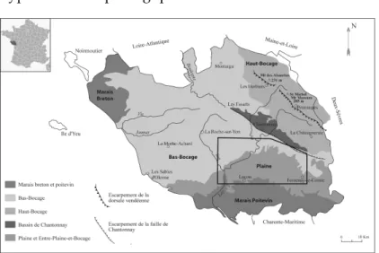 Fig. 1 : Le secteur d’étude en Vendée. 