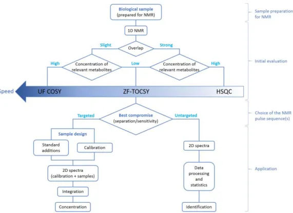 Figure 2 : Schematic of the targeted and untargeted metabolomic approach by fast 2D NMR.