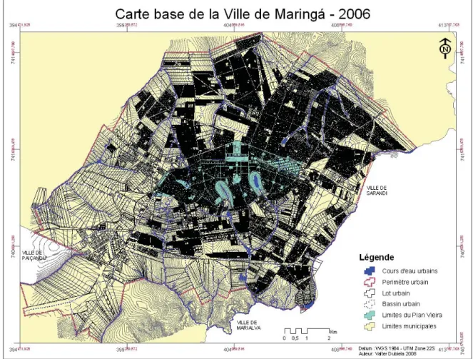 Figure  3.4 - Carte base de la ville de Maringá 