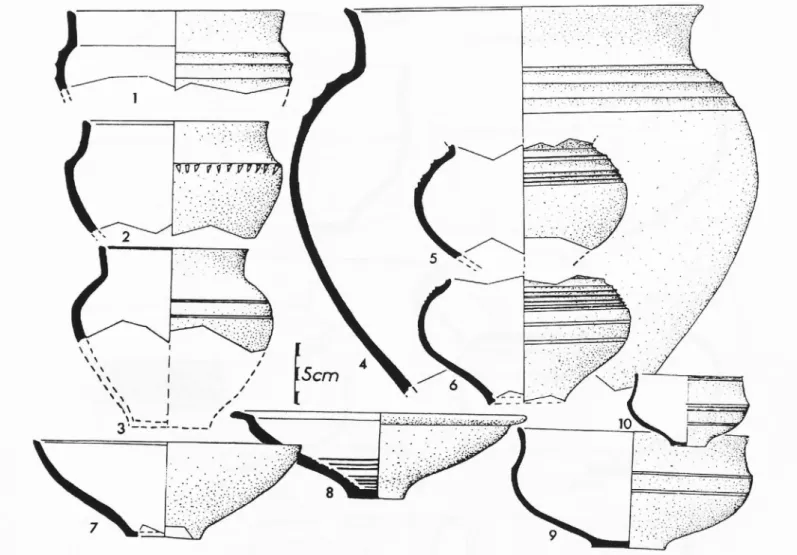 Fig.  2. Saint-Ferréol-Trente-Pas «Les Gandus» (Drôme). Céramiques du  niveau inférieur 3,  vers  830 av