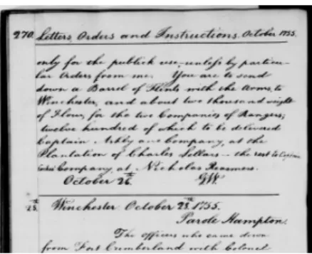 Figure 4 – Exemple de page extrait de la base Georges Washington.