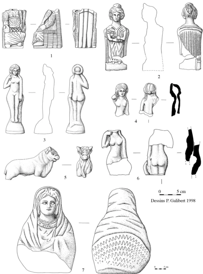 Figura 12: Poitiers, parking du Calvaire. Figurine en terre cuite: déesse de l’abondance (n° 1) - domus 1