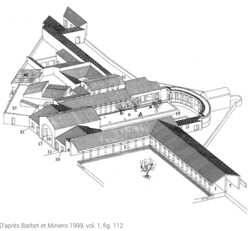 Fig. 1 : Vue axonométrique de la villa de San Marco