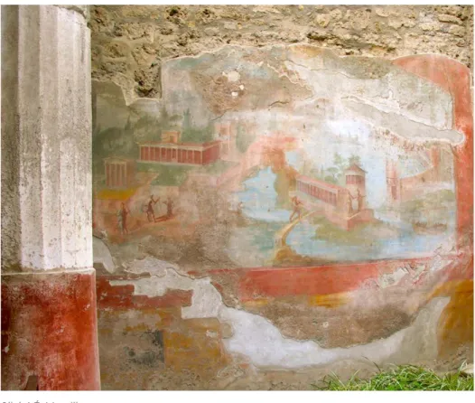 Fig. 3 : Pompéi, Maison de la Petite Fontaine (VI, 8, 23) : vue de paysages maritimes dans le péristyle