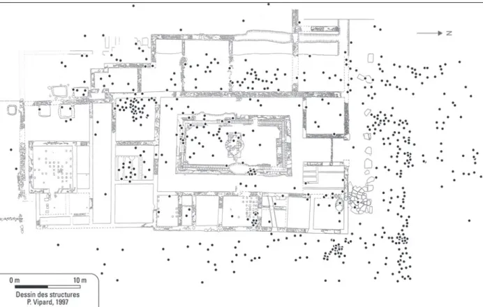 Fig. 2  Indice de fréquence appliqué au site de la domus au grand  péristyle (Vieux).
