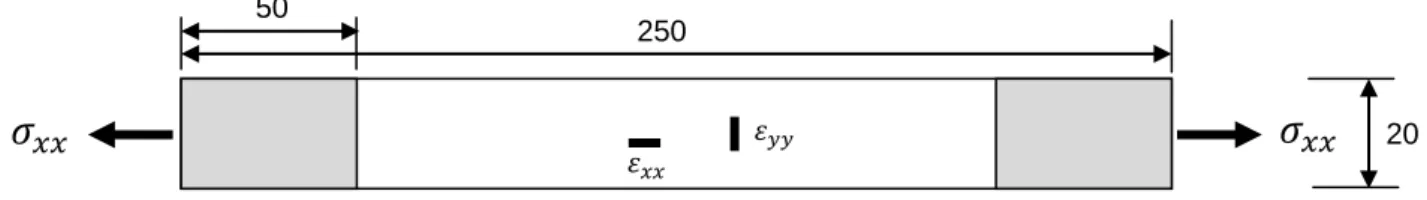Figure 1. Geometry and dimensions of the specimens.  