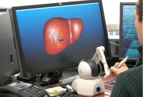 Figure 8 shows a user manipulating the haptic arm at a visual frame rate of 20Hz and haptic frame rate of 850Hz.