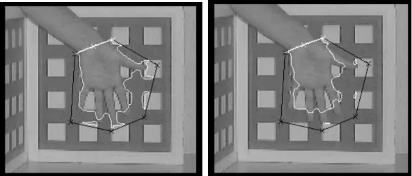 Figure 13 – Figure de droite: proble`mes de convergence apre`s 200 ite´rations (ini- (ini-tialisation en noir), figure de gauche: apre`s 400 ite´rations.