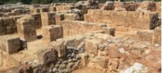Fig 3 : Utilisation du grès dunaire dans le palais de Malia : secteur de la Crypte à Piliers (photo S