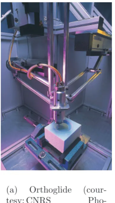 Figure 3: A snap and workspace of the Orthoglide