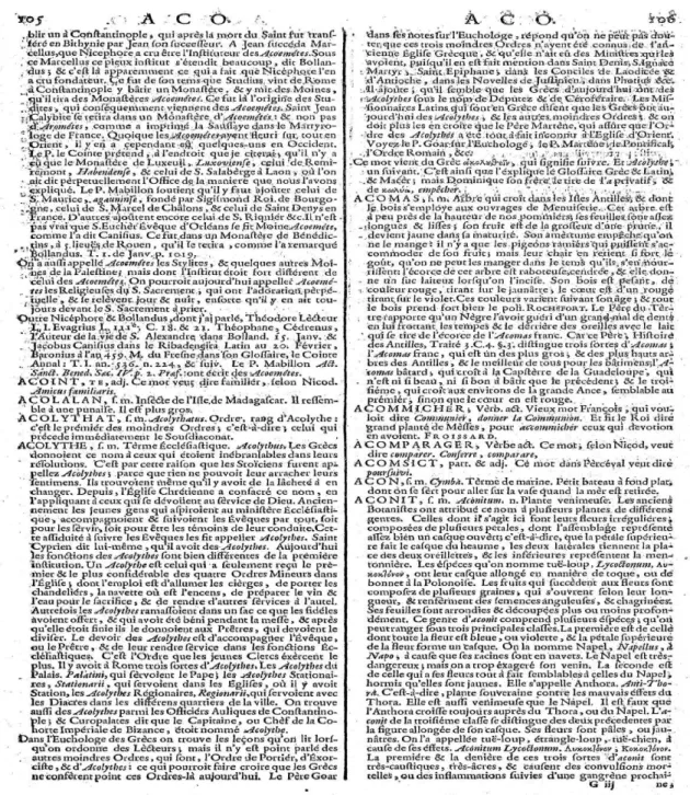 Fig. 1 – image scann´ee des pages 105 et 106 du dictionnaire Tr´evoux