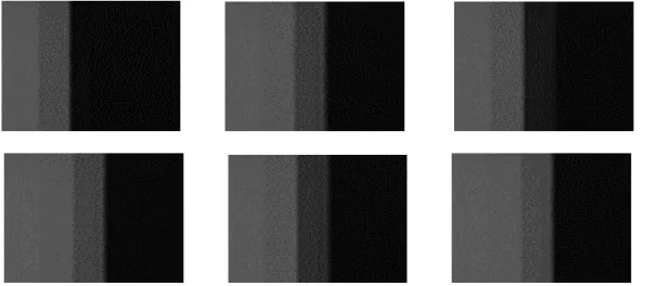 Figure 6: Example of camera frames pictured during one display frame-period  T  on display A