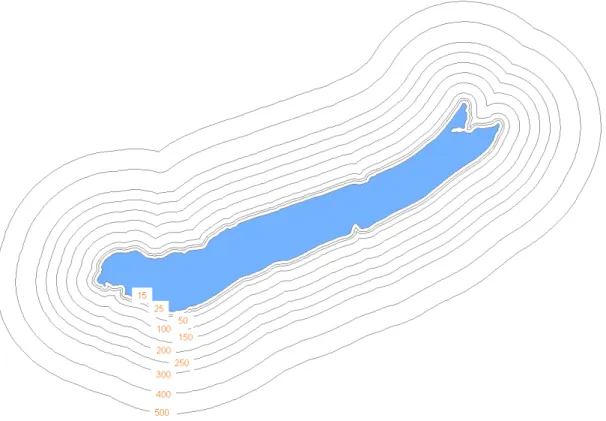 Figure 5: zones tampons autour du lac de Sylans 
