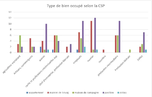 Figure 6 Type de bien occupé selon la CSP en France 
