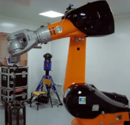Fig. 2. Identification des raideurs apparentes du robot.
