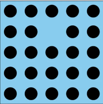Figure 1. Periodic medium with one defect.