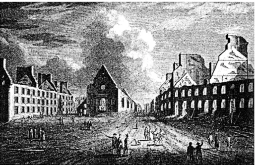 Figure 9 : Place Royale après la Conquête, 1759-1760. 
