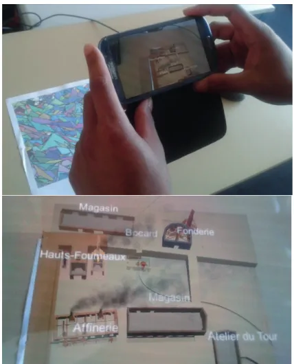Fig. 15. Photos de l’application en réalité augmentée.