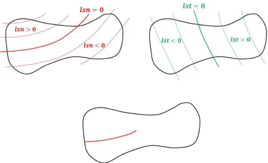 Figure 2: on the use of level set functions to describe arbitrary discontinuities. 