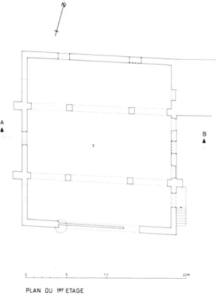 Fig.  7 -  Plan  de  l'étage  (document  inventaire  ;  relevés  PEGAND-  FRAY) . 