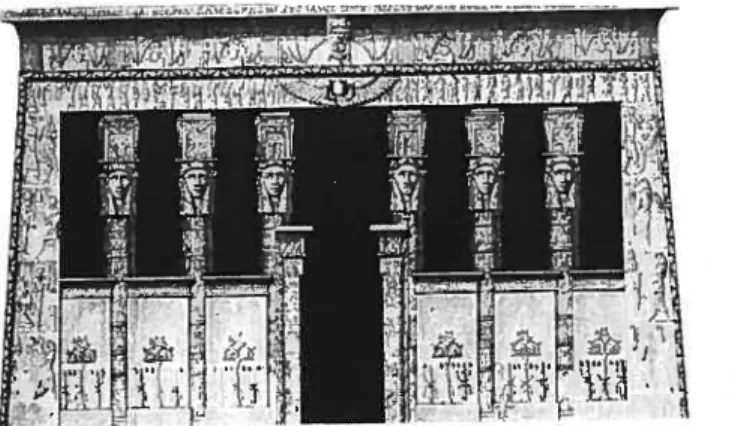 Fig. 5 Jean Baptiste Lepère. Thêbes. Mcdinet Ilabou, Plan et coupe .1 longitudinale du temple, de ses propylées