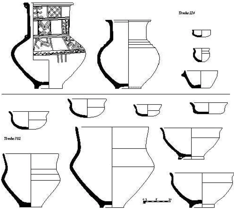 Fig. 412 : Mobilier céramique des tombes de la phase IIb.