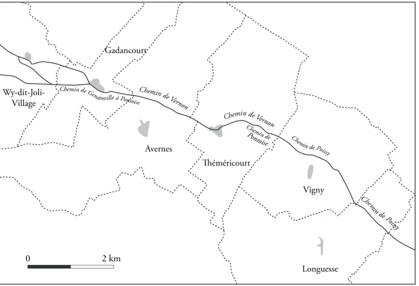Figure 7 : Le « vieux chemin » d'après les plans cadastraux de 1820. Portion Wy-Longuesse