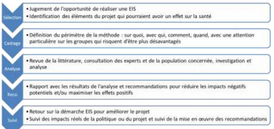 Figure 6 : Les étapes d’une EIS (Inpes, 2015)