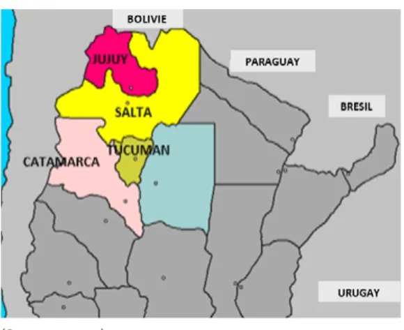 FIGURE 1. RÉGION DU NORD-OUEST ARGENTIN 