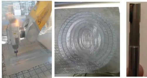 Fig 8 Stepped lab composite part produced by the robot 
