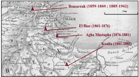 Figure 2 – Observatoires de l’État à Alger (1859-1962)