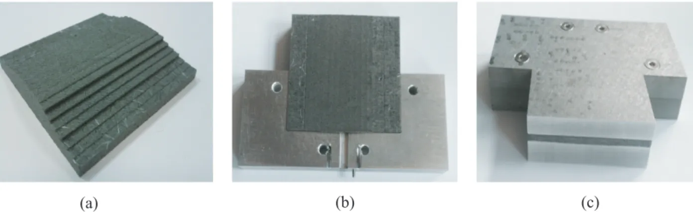 Fig. 4. Pictures of the Mikaelian lens: (a) before being pressed and (b) pressed inside its mechanical support including the feeding waveguide