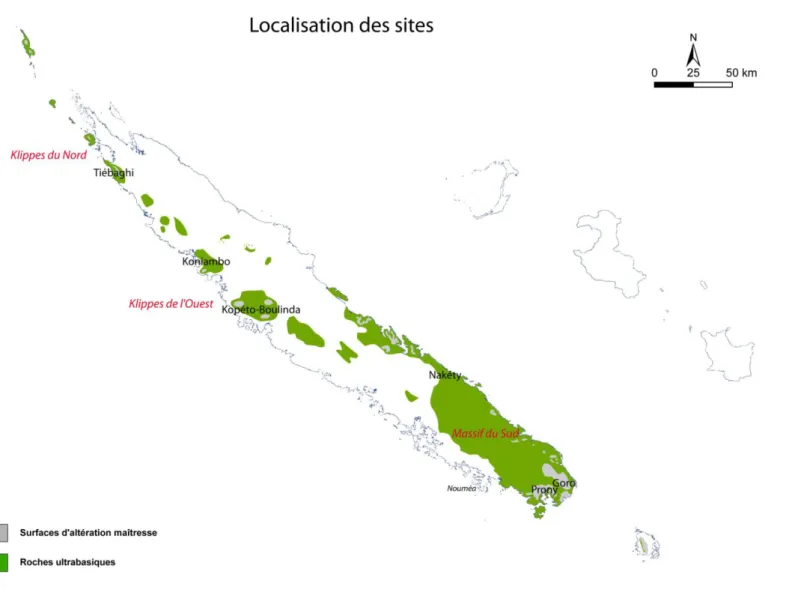 Figure 10 :  Localisation des sites 