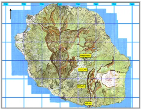 Figure 3.1 – Sites de la Réunion selon le protocole suivant :