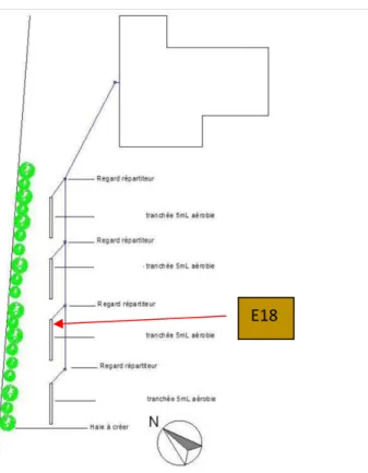 Figure 5 : Plan du site 2 et point de prélèvement. 