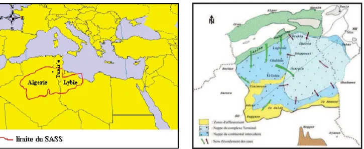 Figure II.03 : Carte d’extension géographique du système aquifère CI et CT (UNESCO, 1972) 