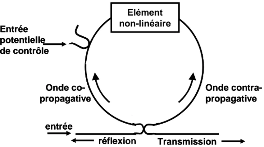 Figure 3.8 : Schéma de principe d'un miroir à boucle optique non#linéaire (NOLM).