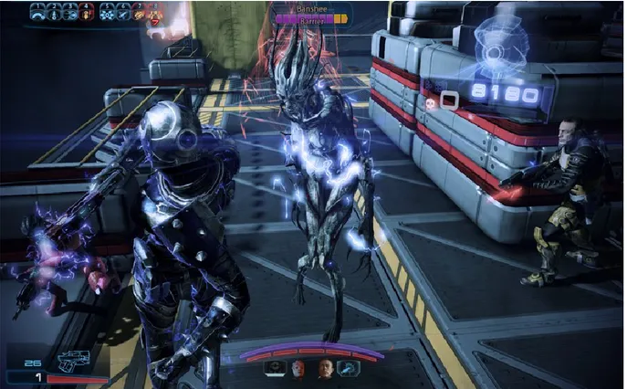 Figure 4.  HUD de Mass Effect 3 version PC (BioWare, 2012) 