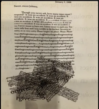 Figure nº5 :  House of Leaves, p.121 Figure nº6 :  House of Leaves, chaos sur  une page