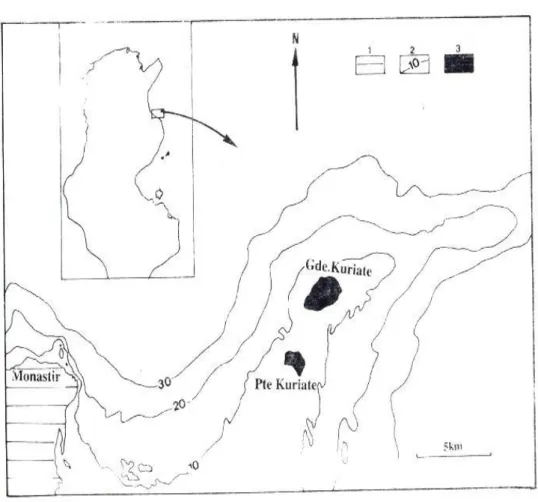 Figure 1. : Localisation des îles Kuriat 