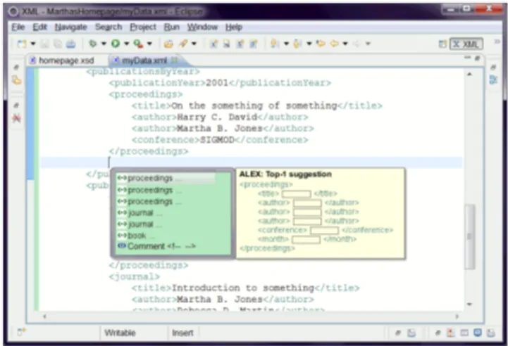 Figure 2: A screenshot of ALEX