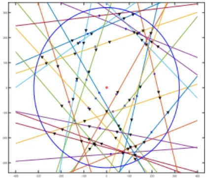 Fig. 1. A realization of the Poisson Line Process φ.