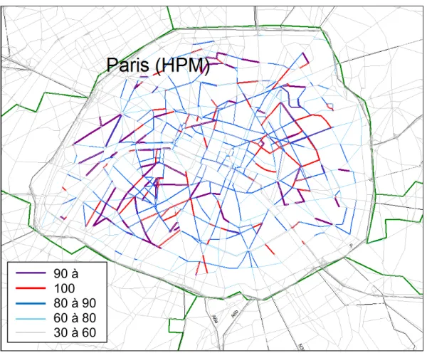 Figure 4. Flux de circulation intra-Paris d’après les données issues de  l'EGT 2001 (en %) 