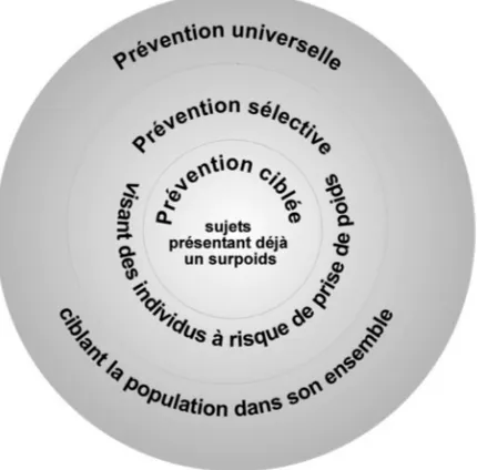 Figure 5.2 : Niveaux des actions de prévention (d’après OMS, 2003a)