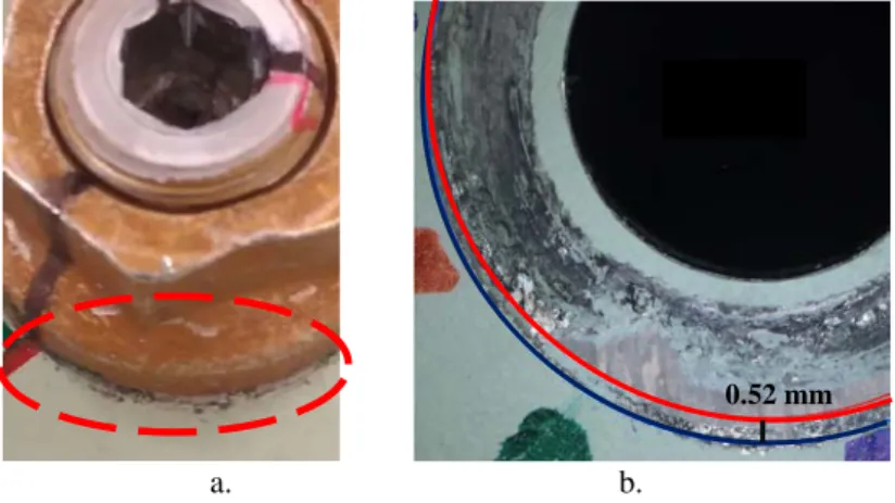 Fig. 9. Damage of the paint under the nut. 