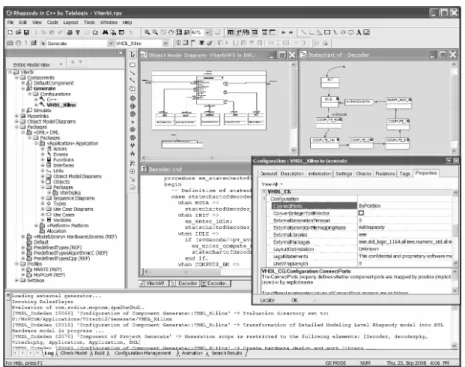 Figure 12. VHDL code generator integration into Rhapsody 11. Conclusion