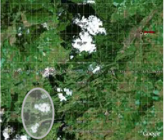 Figure 7.2. Typical Meteosat pixel in Europe with sizes of about 3x4 km². 